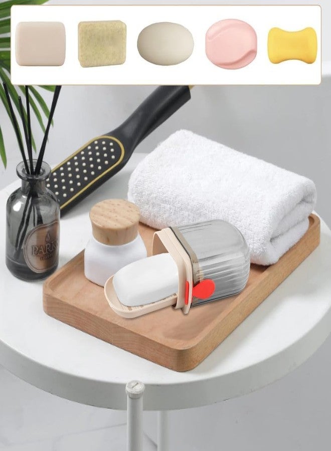 ZODZE Travel Soap Case [2-Pack] Portable Bar Soap Holder with Removable Drainage Tray- Waterproof Soap Box for Gym, Camping, Hiking, and Travel - Clear/Brown - Image 4